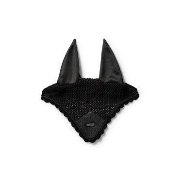 Fliegenhaube Equestrian Stockholm Ganz in Schwarz glänzend