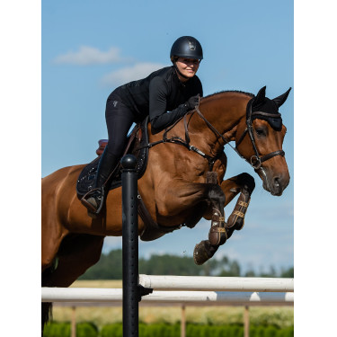 Fliegenhaube Equestrian Stockholm Ganz in Schwarz glänzend