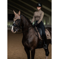 Fliegenhaube Equestrian Stockholm Ganz in Schwarz glänzend