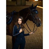 Fliegenhaube Equestrian Stockholm Ganz in Schwarz glänzend
