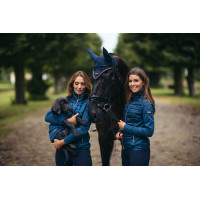 Fliegenhaube Equestrian Stockholm Ganz in Schwarz glänzend Fliegenhaube Equestrian Stockholm Ganz in Schwarz glänzend