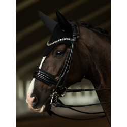 Fliegenhaube Equestrian Stockholm schalldämpfend Schwarz