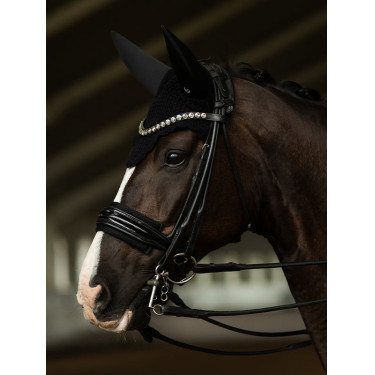 Fliegenhaube Equestrian Stockholm schalldämpfend Schwarz