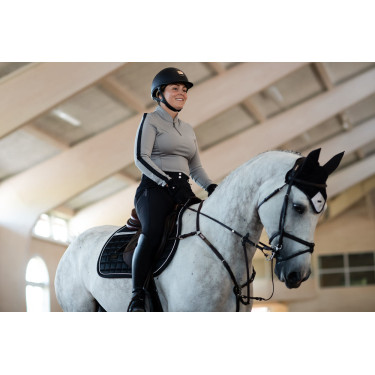 Reflektierende, leuchtende Fliegenhaube Equestrian Stockholm Glänzendes Schwarz Reflektierende, leuchtende Fliegenhaube Equestrian Stockholm Glänzendes Schwarz