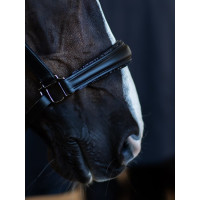 Equestrian Stockholm Anatomic-Lederhalfter mit Glitzer Schwarze Edition