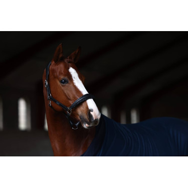 Equestrian Stockholm Anatomic-Lederhalfter mit Glitzer Prärie Blau