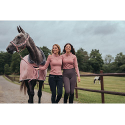 Halfter und Führstrick Equestrian Stockholm mit Fell Pink Rosa