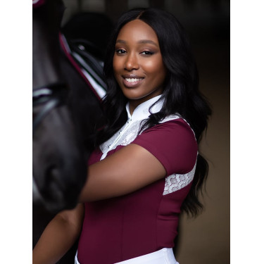 Turnierpolo Equestrian Stockholm Champion Damen Bordeaux Turnierpolo Equestrian Stockholm Champion Damen Bordeaux