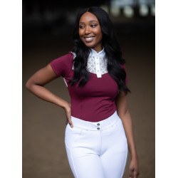 Turnierpolo Equestrian Stockholm Champion Damen Bordeaux Turnierpolo Equestrian Stockholm Champion Damen Bordeaux