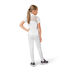 Turnierpolo Equestrian Stockholm Crystal Champion Young Rider Weiß Weiß