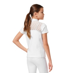 Turnierpolo Equestrian Stockholm Crystal Champion Young Rider Weiß Weiß