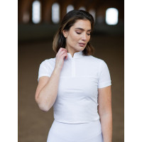 Turnierpolo Equestrian Stockholm Divine Motion Damen kurzarm Niederlande Weiß Weiß Turnierpolo Equestrian Stockholm Divine Motion Damen kurzarm Niederlande Weiß Weiß