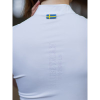 Turnierpolo Equestrian Stockholm Divine Motion Damen Kurzarm Sweden Weiß Weiß Turnierpolo Equestrian Stockholm Divine Motion Damen Kurzarm Sweden Weiß Weiß
