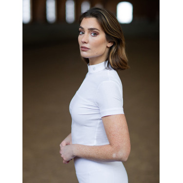 Turnierpolo Equestrian Stockholm Divine Motion Damen Kurzarm Sweden Weiß Weiß Turnierpolo Equestrian Stockholm Divine Motion Damen Kurzarm Sweden Weiß Weiß