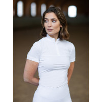 Turnier-Poloshirt Equestrian Stockholm Divine Motion Damen kurzarm USA Weiß Weiß Turnier-Poloshirt Equestrian Stockholm Divine Motion Damen kurzarm USA Weiß Weiß