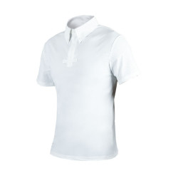 Turnierpoloshirt Equestrian Stockholm Divine Motion Herren kurzarm Weiß Weiß Turnierpoloshirt Equestrian Stockholm Divine Motion Herren kurzarm Weiß Weiß