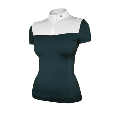 Turnierpolo Equestrian Stockholm Fine Line Damen kurzarm Dramatischer Montag