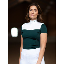 Turnierpolo Equestrian Stockholm Fine Line Damen kurzarm Dramatischer Montag