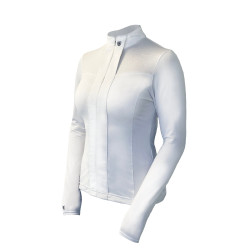 Turnierpolo Equestrian Stockholm Light Breeze Damen Langarm UV Weiße Perfektion