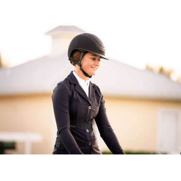 Turnierpolo Equestrian Stockholm Light Breeze Damen Langarm UV Weiße Perfektion