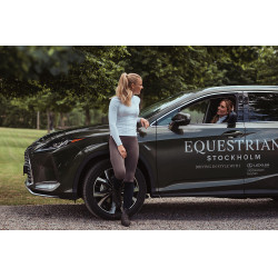 Turnierpolo Equestrian Stockholm Light Breeze Damen Langarm UV Weiße Perfektion