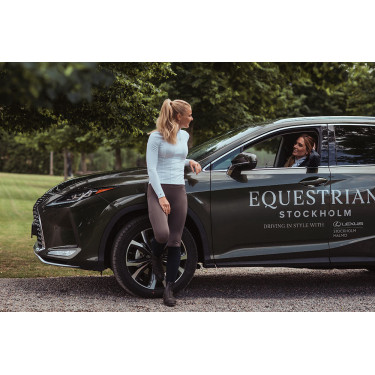 Turnierpolo Equestrian Stockholm Light Breeze Damen Langarm UV Weiße Perfektion