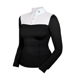 Turnier-Poloshirt Equestrian Stockholm Revenew Langarm Damen Schwarz Edition Turnier-Poloshirt Equestrian Stockholm Revenew Langarm Damen Schwarz Edition