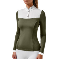 Turnier-Poloshirt Equestrian Stockholm Revenew Langarm Damen Schwarz Edition Turnier-Poloshirt Equestrian Stockholm Revenew Langarm Damen Schwarz Edition