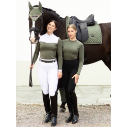 Turnier-Poloshirt Equestrian Stockholm Revenew Langarm Damen Auffälliges Tal Gr&amp;amp;amp;amp;amp;amp;amp;amp;uuml;n