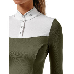 Turnier-Poloshirt Equestrian Stockholm Revenew Langarm Damen Auffälliges Tal Gr&amp;amp;amp;amp;amp;amp;amp;amp;uuml;n