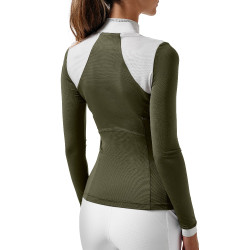 Turnier-Poloshirt Equestrian Stockholm Revenew Langarm Damen Auffälliges Tal Gr&amp;amp;amp;amp;amp;amp;amp;amp;uuml;n