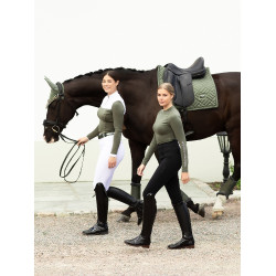 Turnier-Poloshirt Equestrian Stockholm Revenew Langarm Damen Auffälliges Tal Gr&amp;amp;amp;amp;amp;amp;amp;amp;uuml;n