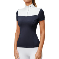 Turnierpolo kurzärmelig Equestrian Stockholm Refined Damen Marine Marineblau Turnierpolo kurzärmelig Equestrian Stockholm Refined Damen Marine Marineblau