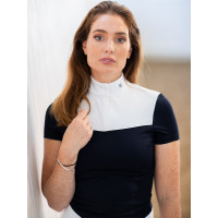 Turnierpolo kurzärmelig Equestrian Stockholm Refined Damen Marine Marineblau Turnierpolo kurzärmelig Equestrian Stockholm Refined Damen Marine Marineblau