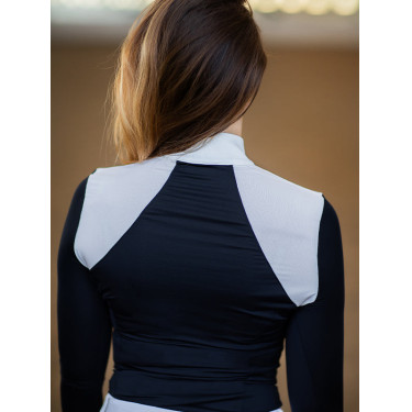 Turniershirt langarm Equestrian Stockholm refined Damen Marine Marineblau