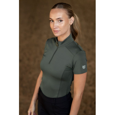 Damen Kurzarm-Poloshirt Illusion Equestrian Stockholm Grüne Allee