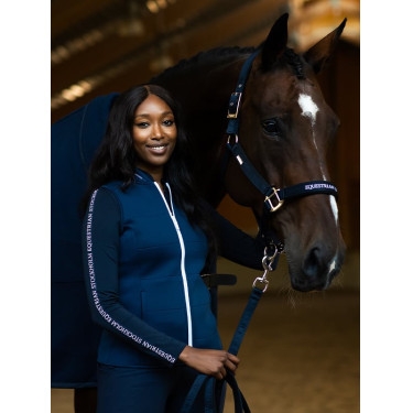 Langarm-Poloshirt Equestrian Stockholm Power Damen Marine moderne Tech Langarm-Poloshirt Equestrian Stockholm Power Damen Marine moderne Tech