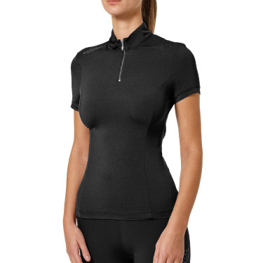 Kurzarm-Poloshirt UV Protection Equestrian Stockholm Damen Schwarz Edition Kurzarm-Poloshirt UV Protection Equestrian Stockholm Damen Schwarz Edition