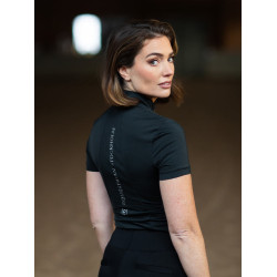 Kurzarm-Poloshirt UV Protection Equestrian Stockholm Damen Schwarz Edition Kurzarm-Poloshirt UV Protection Equestrian Stockholm Damen Schwarz Edition