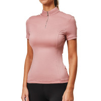 Kurzarm-Poloshirt UV Protection Equestrian Stockholm Damen Pink Rosa