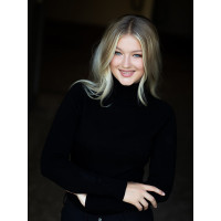 Damen-Strickrollkragenpullover Equestrian Stockholm Schwarz Edition