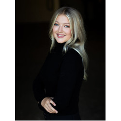 Damen-Strickrollkragenpullover Equestrian Stockholm Schwarz Edition