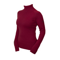 Damen-Strickrollkragenpullover Equestrian Stockholm Bordeaux Damen-Strickrollkragenpullover Equestrian Stockholm Bordeaux