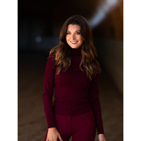Damen-Strickrollkragenpullover Equestrian Stockholm Bordeaux Damen-Strickrollkragenpullover Equestrian Stockholm Bordeaux