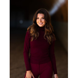 Damen-Strickrollkragenpullover Equestrian Stockholm Bordeaux Damen-Strickrollkragenpullover Equestrian Stockholm Bordeaux