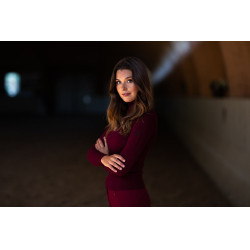 Damen-Strickrollkragenpullover Equestrian Stockholm Bordeaux Damen-Strickrollkragenpullover Equestrian Stockholm Bordeaux