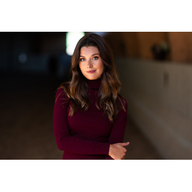 Damen-Strickrollkragenpullover Equestrian Stockholm Bordeaux Damen-Strickrollkragenpullover Equestrian Stockholm Bordeaux