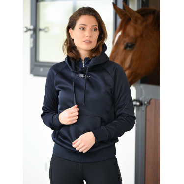 Damen-Hoodie Equestrian Stockholm Ease Marine Marineblau