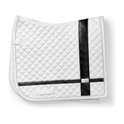 Dressurschabracke Equestrian Stockholm mit Bandagen Weiß Wei&amp;amp;amp;amp;amp;szlig;