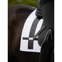 Dressurschabracke Equestrian Stockholm mit Bandagen Weiß Wei&amp;amp;amp;amp;amp;szlig;
